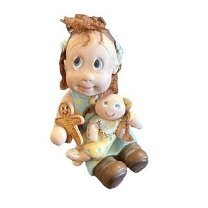 Vintage Enesco June Somerford 1994 Figurine Judy Lou & Poodle #172545 4.5" tall